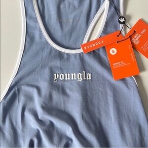 YoungLA Unisex Blue Tank Top